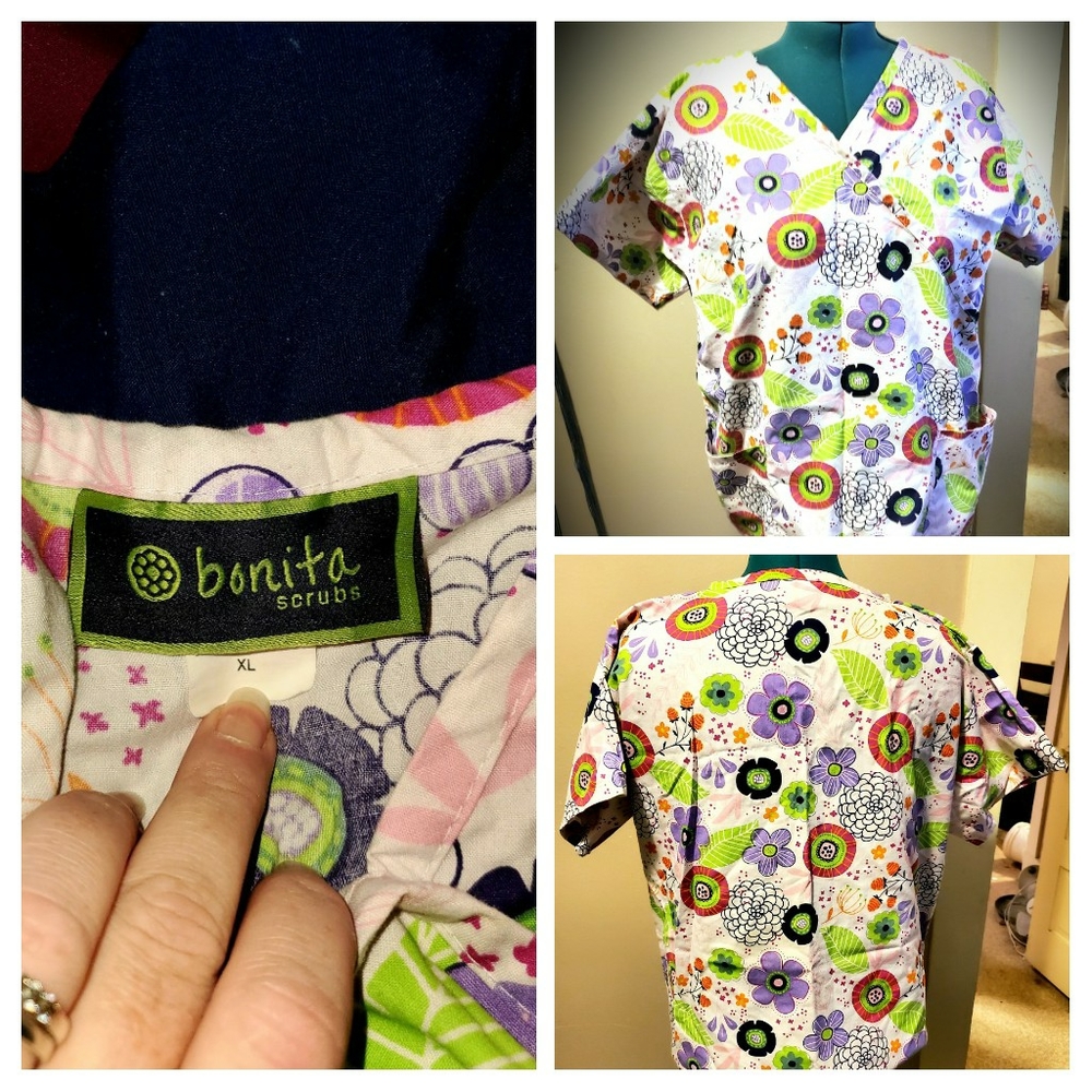 Bonita Scrub Top. Washed Once Never Worn